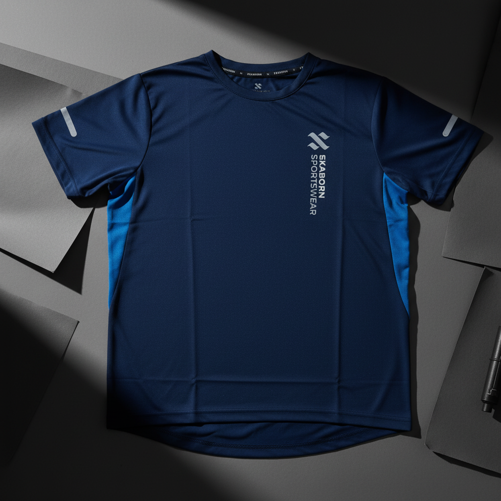 Exaborn Endura Basic Tee Tshirt Navy- Baju Kaos Dry fit Olahraga Pria Lari Running Gym